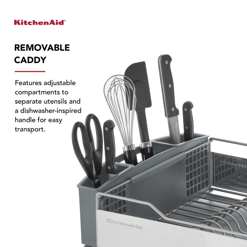 KitchenAid Full Size Dish Rack, Light Grey & Reviews Wayfair